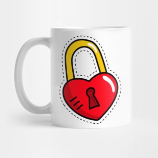 Heart Love Lock Mug